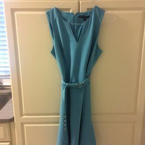 White House Black Market Fit/Flare Belted Dress